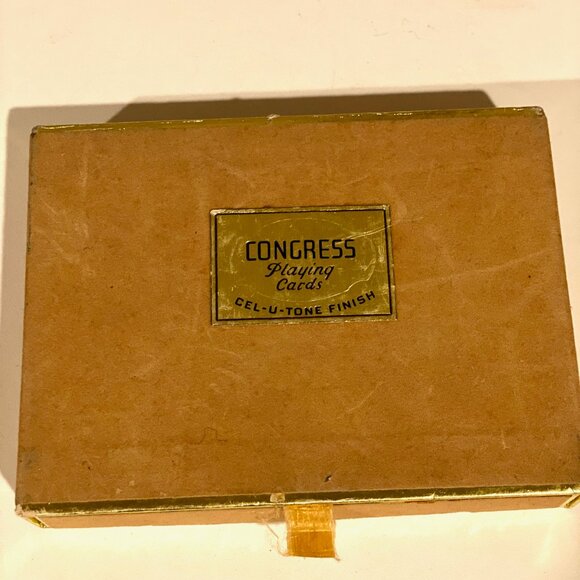 Vintage Congress Playing Cards with Felted Case -‎ Classic Sailing Design - Picture 5 of 6